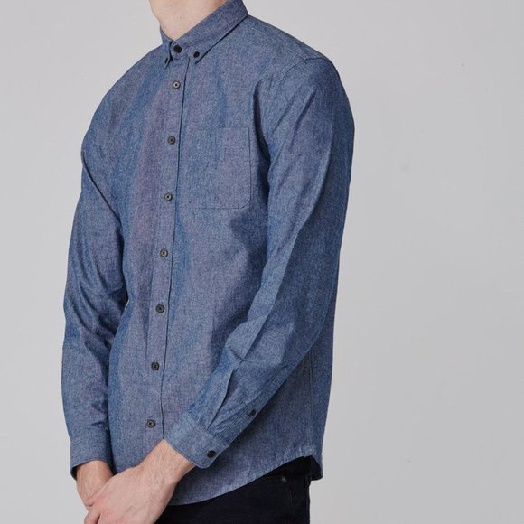 Frank & Oak Other - Frank & Oak Odessa Chambray Jean Shirt In Blue